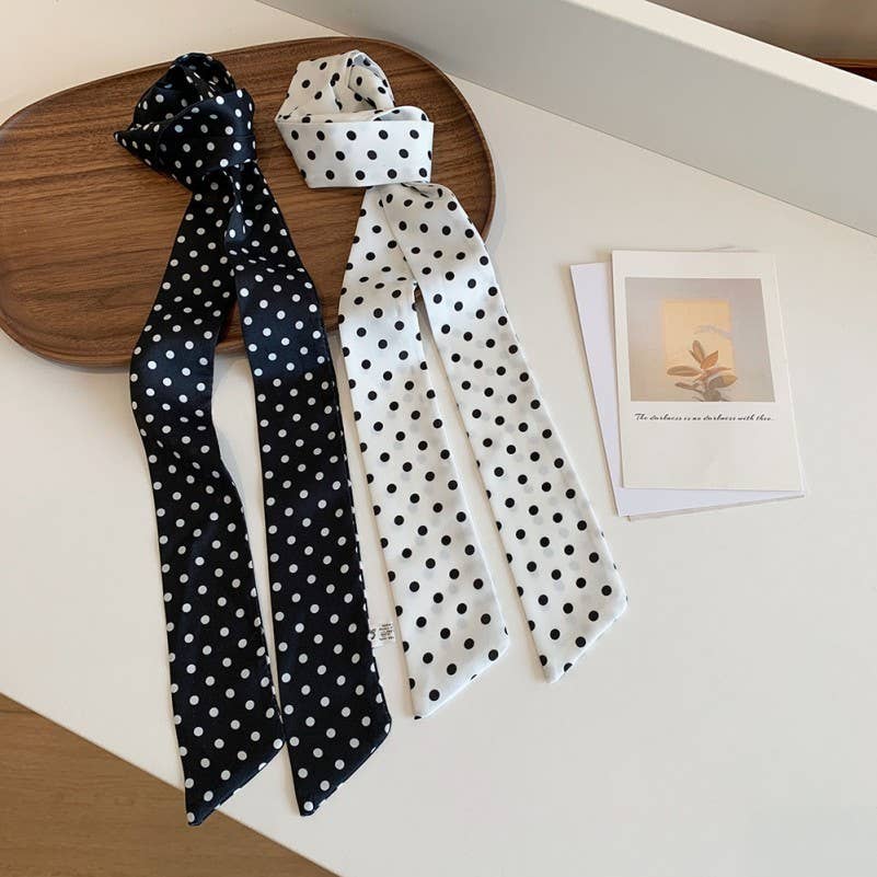 SOFT SILKY SKINNY TWILLY SCARF NECKLACE WRAP | 40SC695