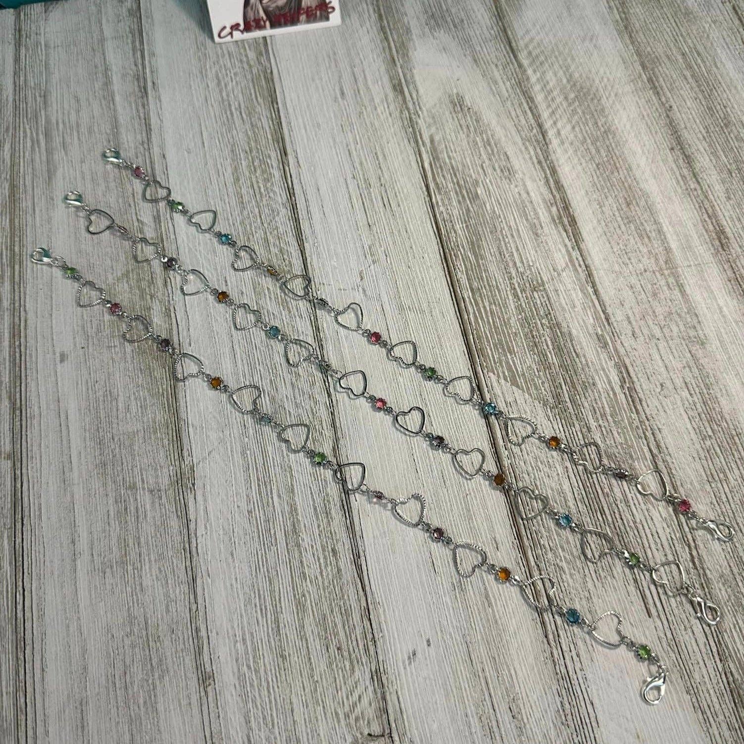 Trucker Hat Chains: HEARTS AND GEMSTONES