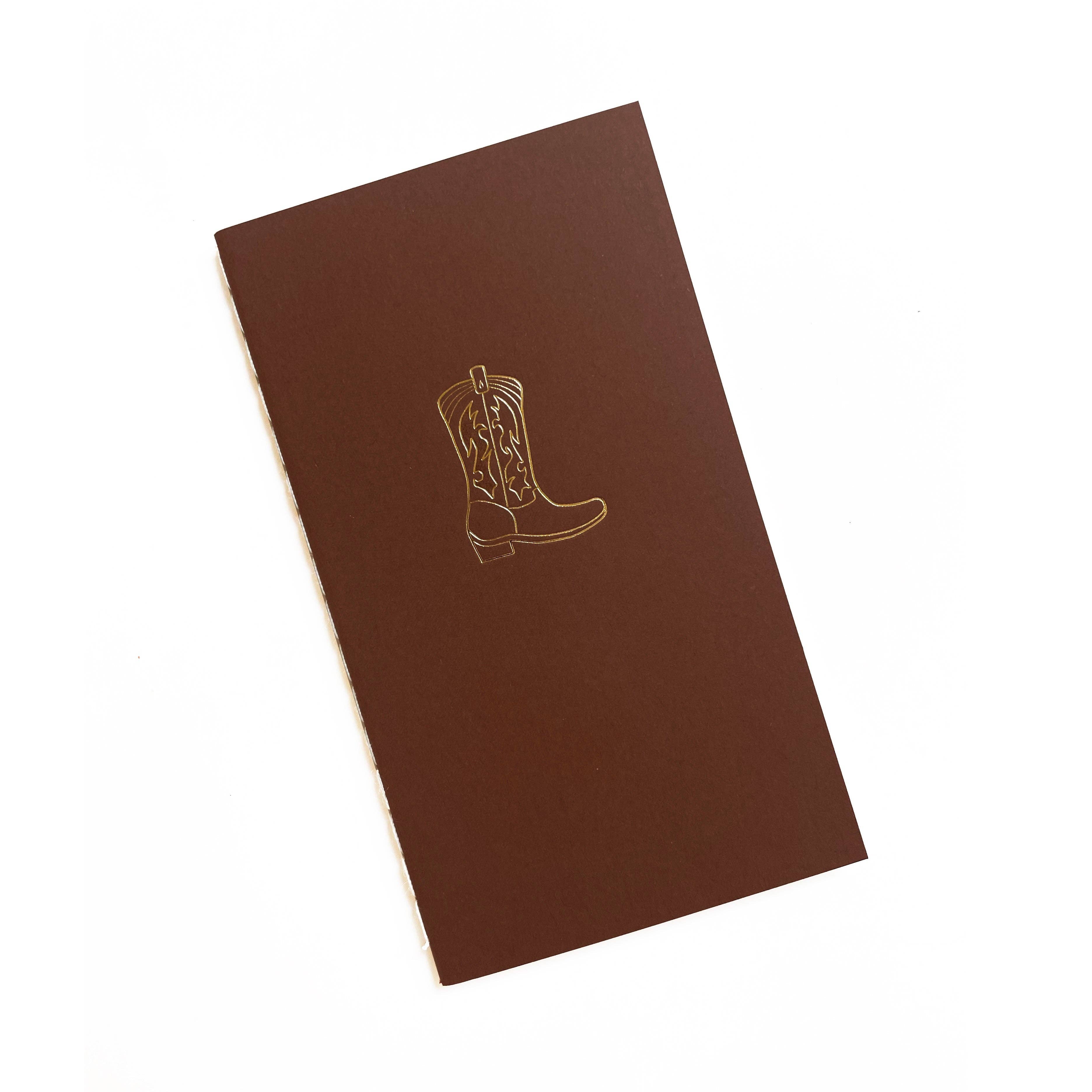 Cowboy Boot Mini Saddle Stitch Notebook | Cute Western Gift