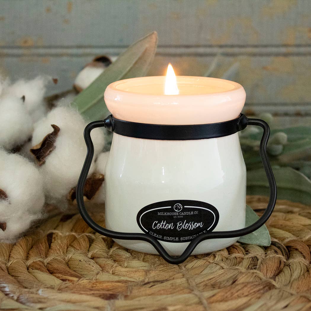5 oz Cream Jar Candle: Cotton Blossom