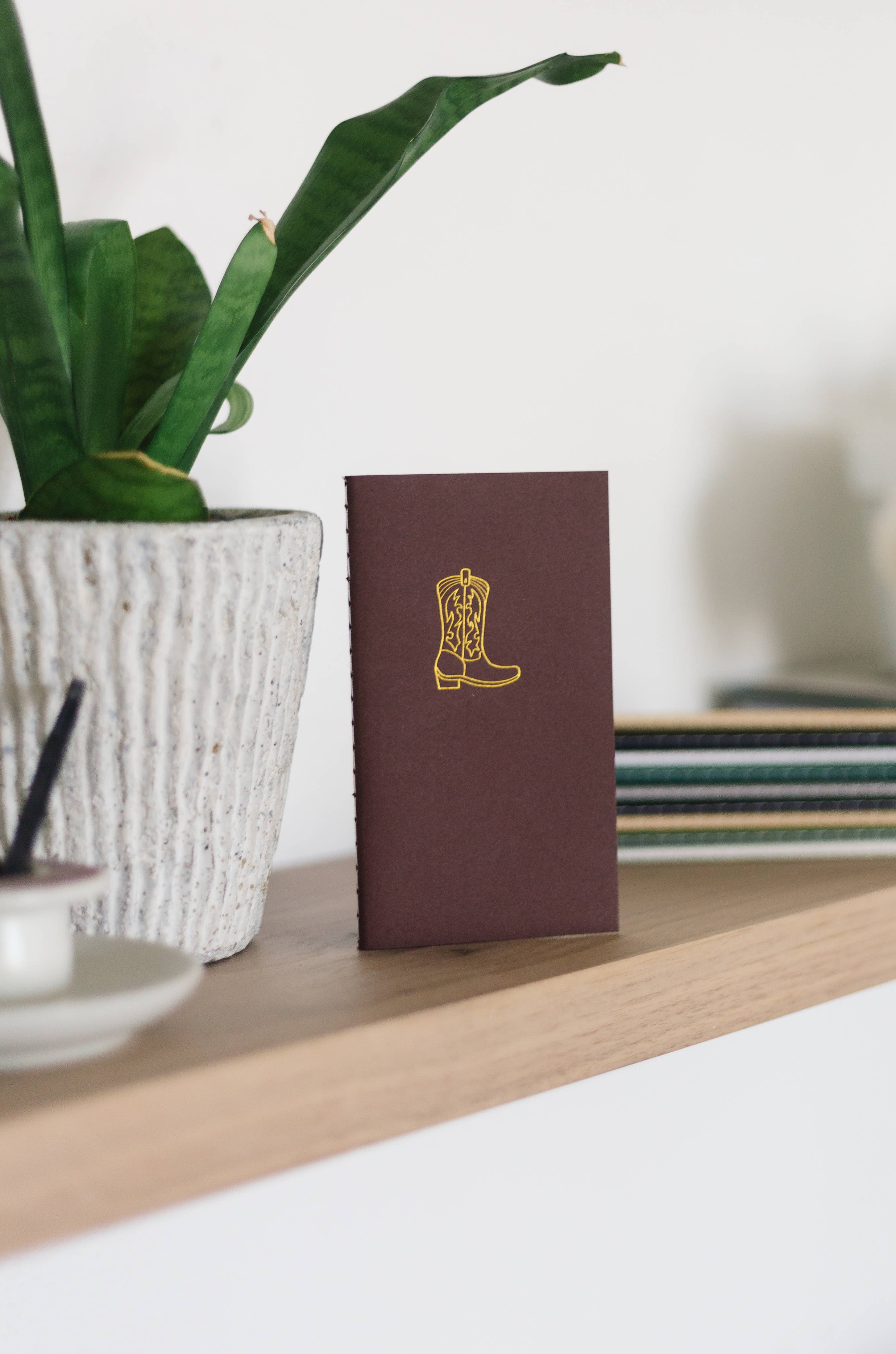 Cowboy Boot Mini Saddle Stitch Notebook | Cute Western Gift
