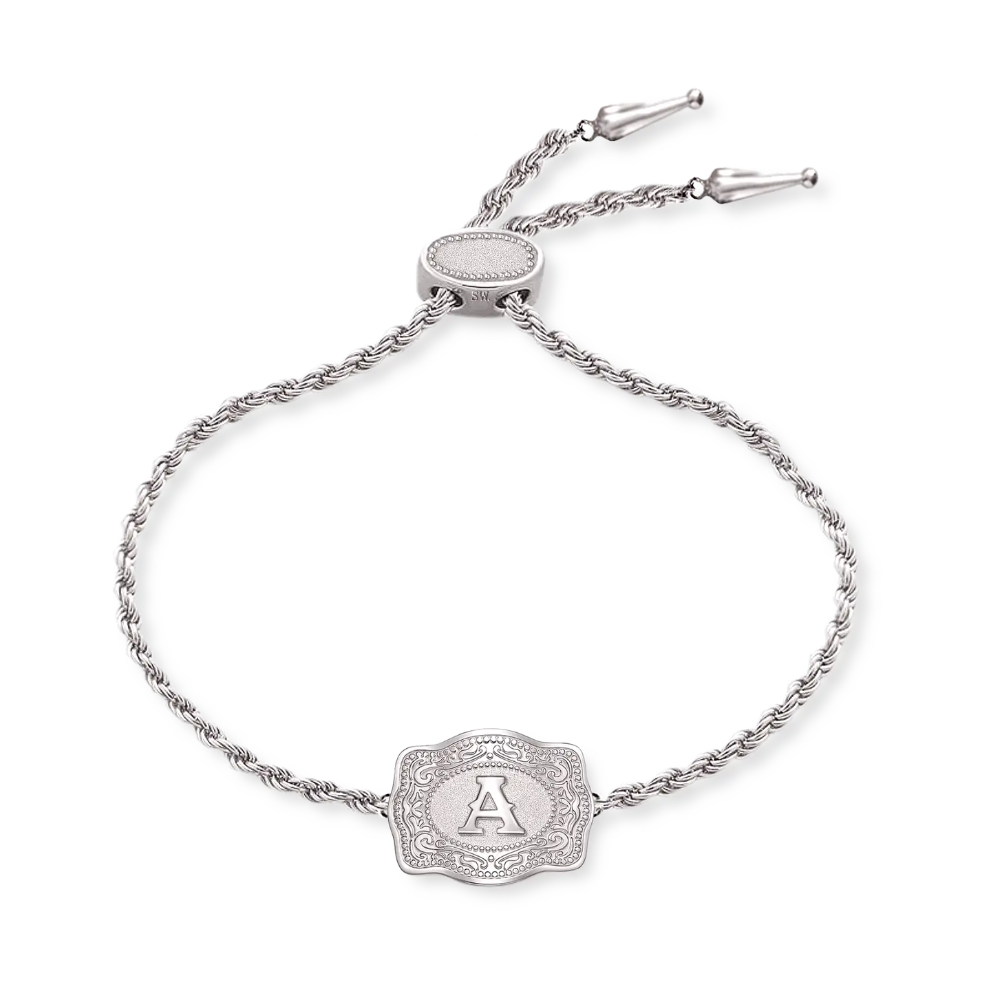 Ultra Mini Belt Buckle Bracelet (Initial)