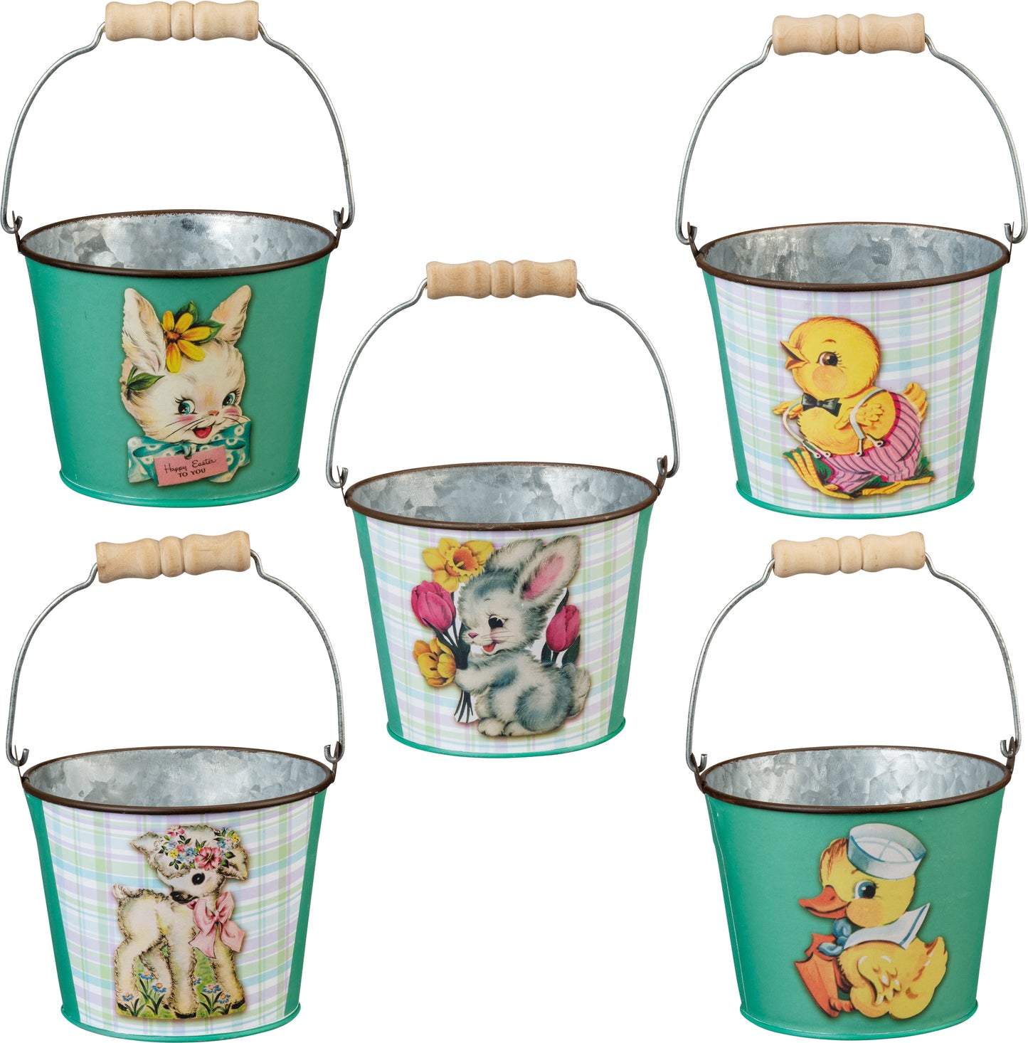 Happy Easter VIntage Print Buckets