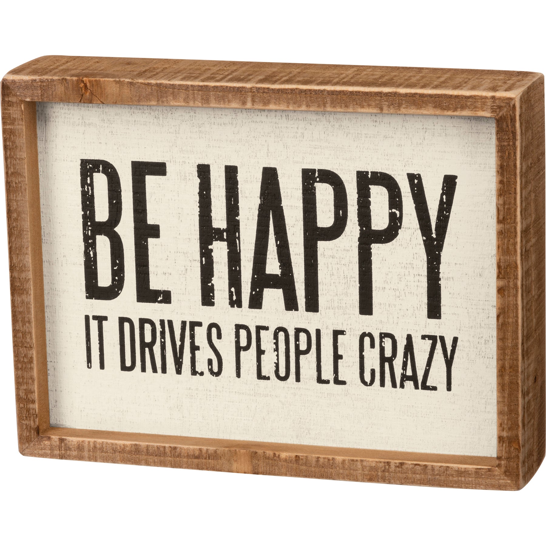 Inset Box Sign - Be Happy