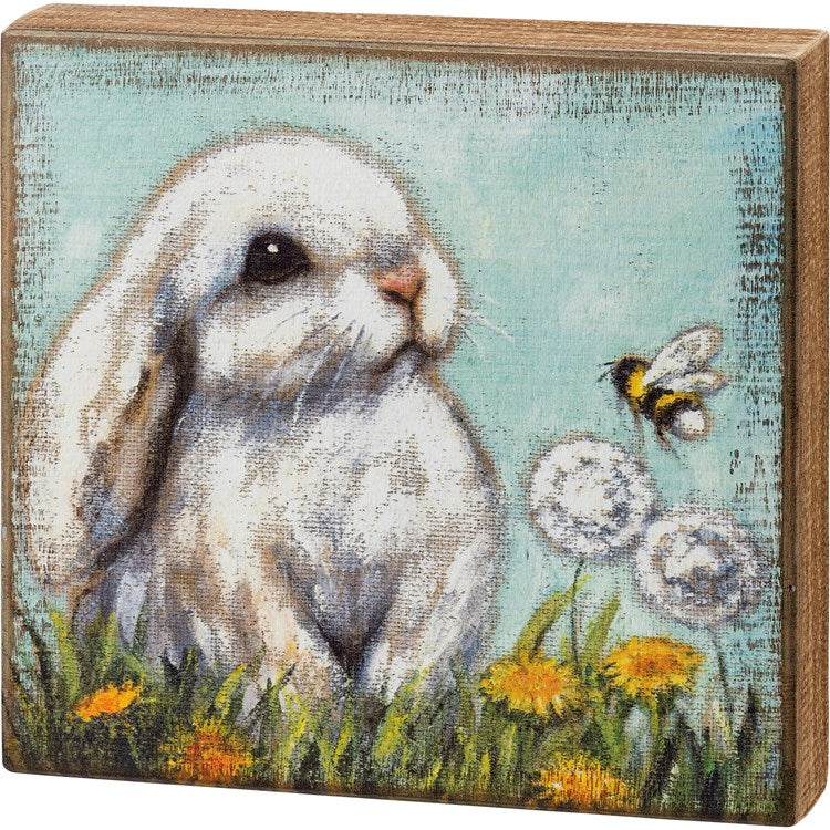 White Bunny Box Sign