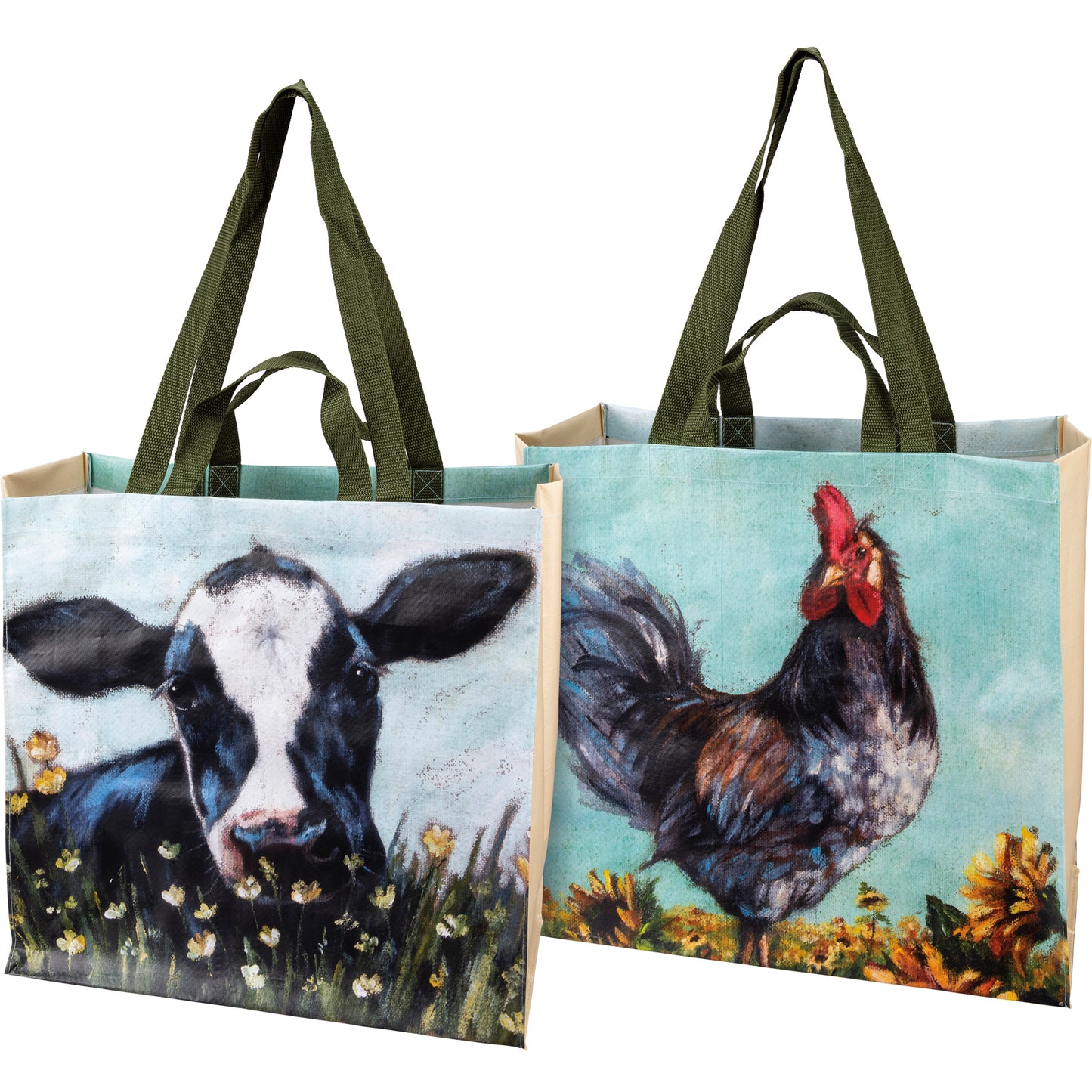 Market Tote - Rooster & Cow