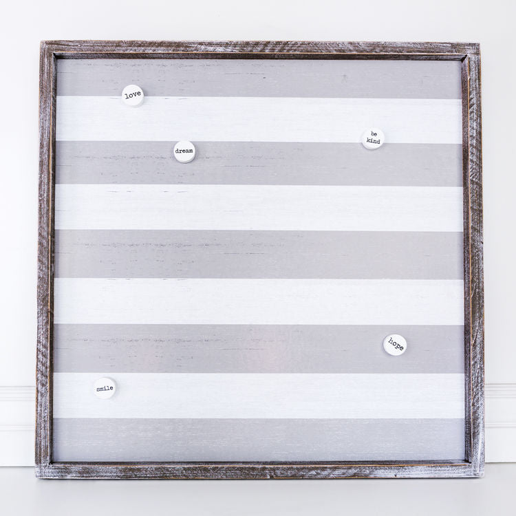 Wood framed magnetic board