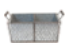 Metal Galvanized Double Bin Basket