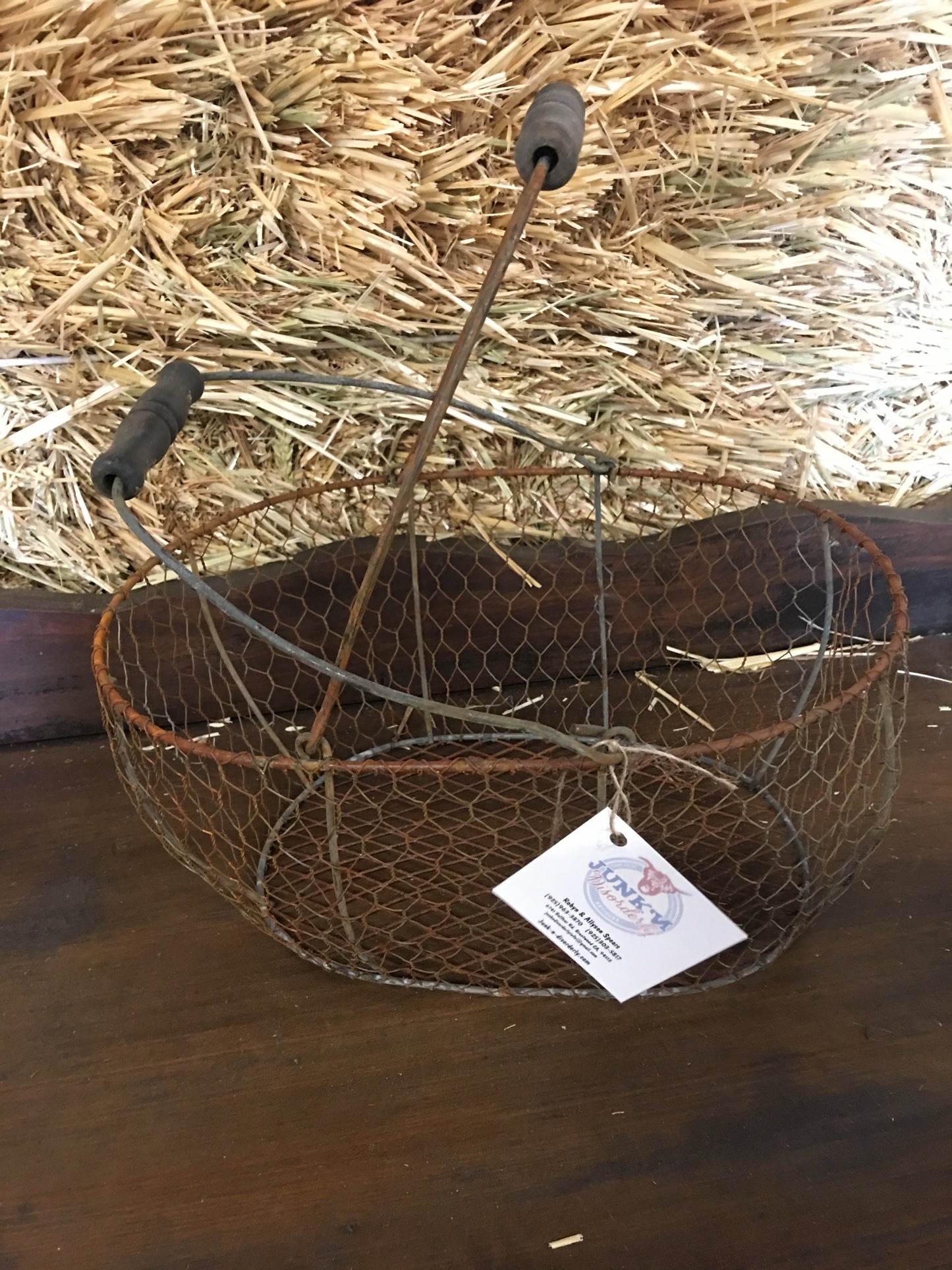 Chicken Wire Basket with Handles