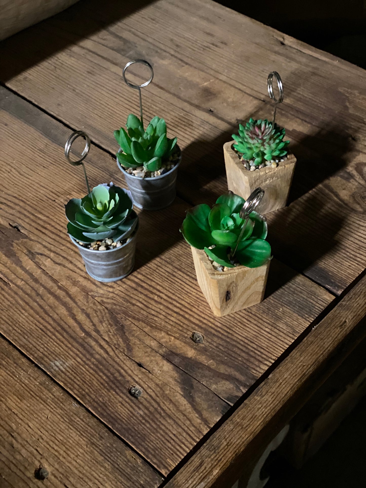 Mini Faux Succulents with clips