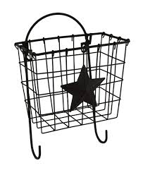 Metal Star Wire Basket w/ Hooks
