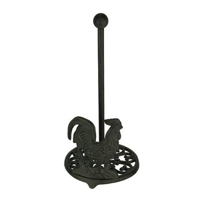 Cast Iron Rooster Paper Towel Holder