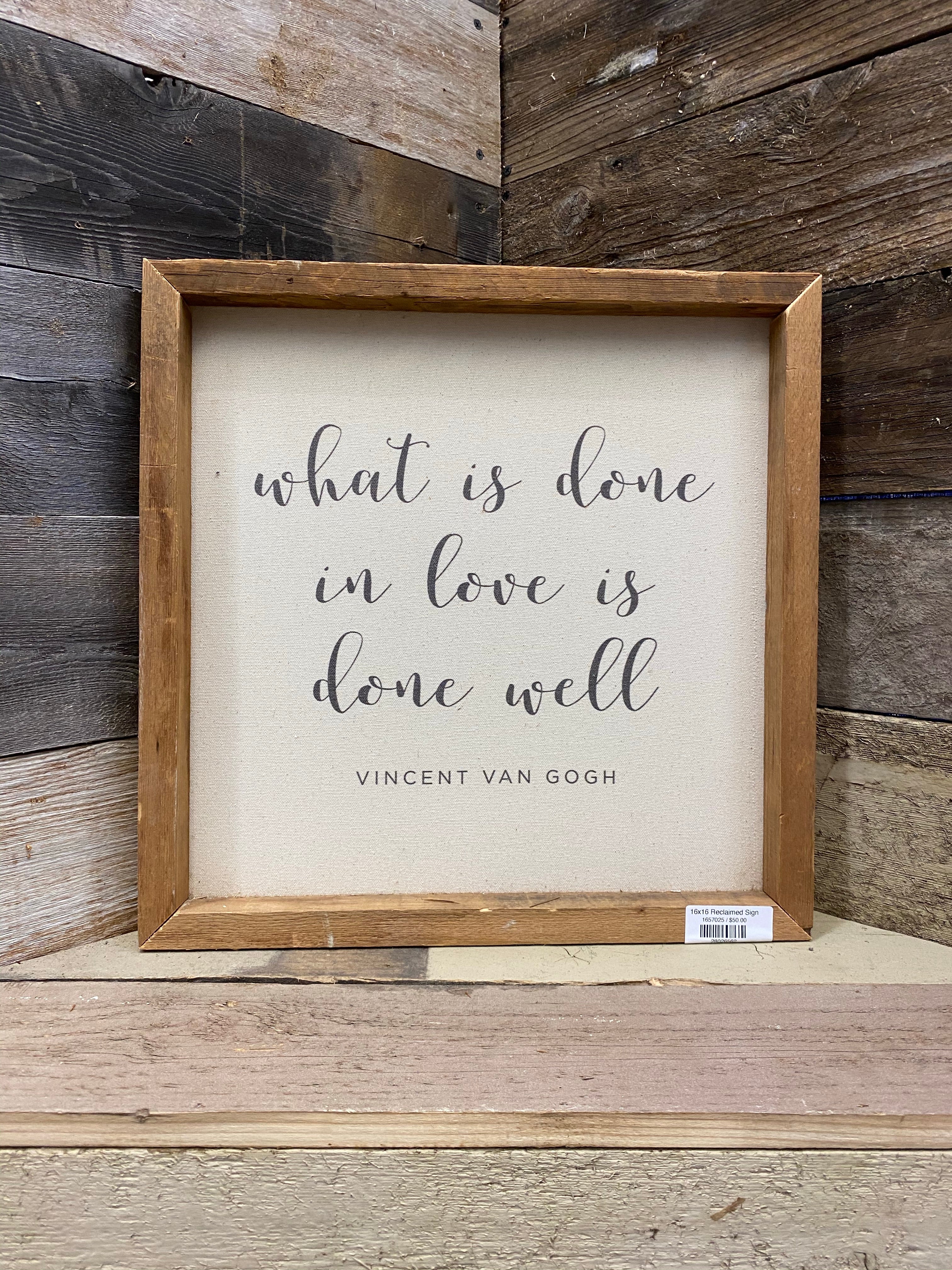 16x16 Reclaimed Sign