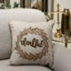 Thankful Wreath Pillow