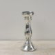 Mercury Glass Etched Pillar Candle Holder